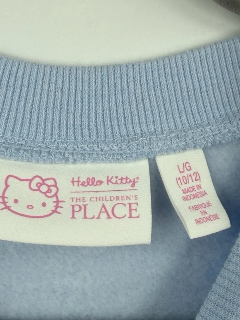 HELLO KITTY Girl's Blue Embroidered Crewneck Sweatshirt NWT 10/12